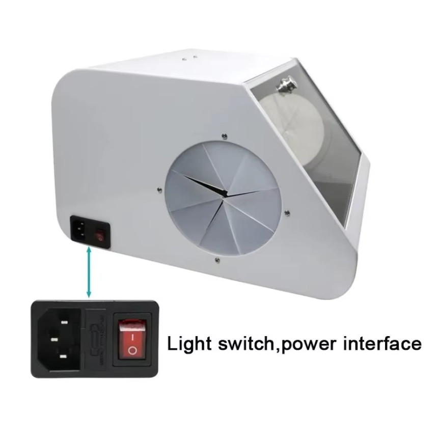 Dental Sandblasting Dust-proof Case LED Grinding Polishing Box Lapping Protector