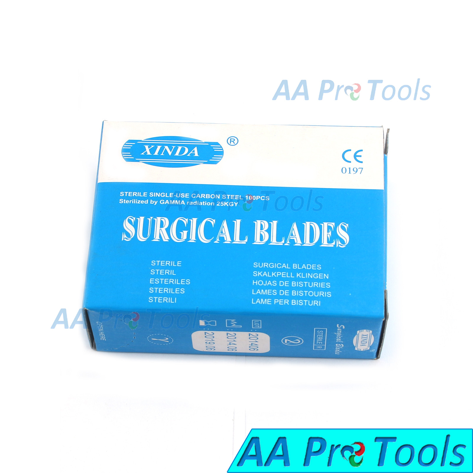 AA Pro: Box of 100 No.12 Surgical Scalpel Blades STERILE Carbon Steel