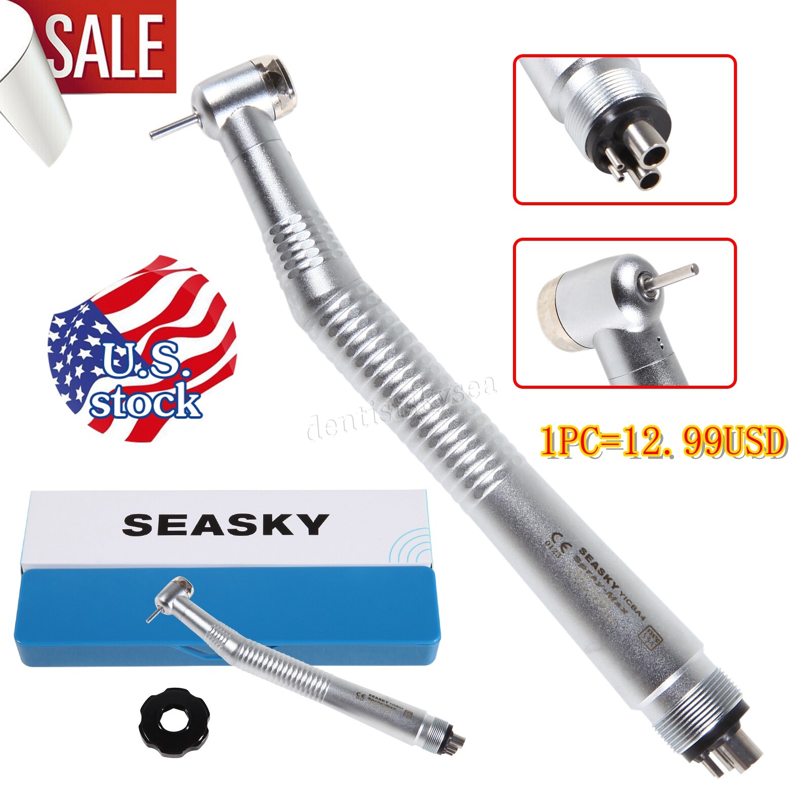 Dental High Speed Handpiece Clean Head Standard Head 4H Turbina NEW