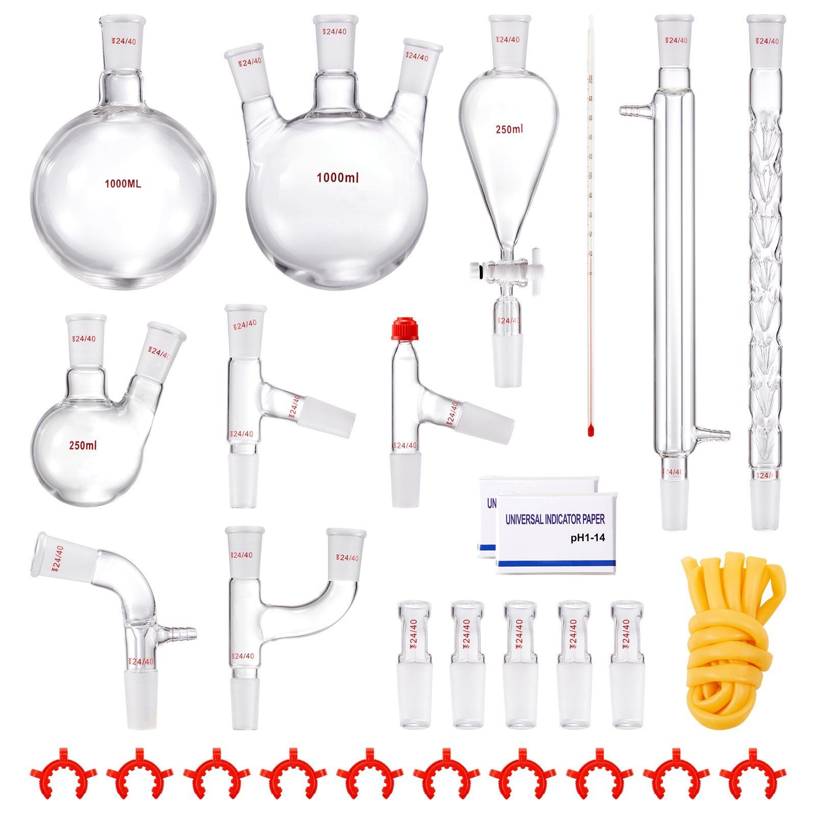 Corrosion Resistant Lab Distillation Kit 1000ml 3.3 Borosilicate 24/40