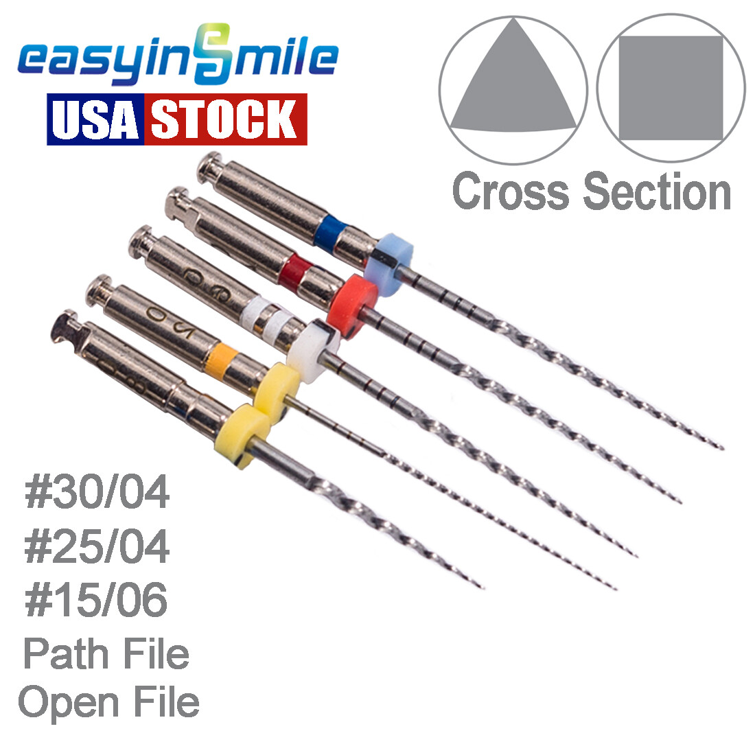 5Files EASYINSMILE X3 NITI Root Canal Endo Files for Dental Motor 25MM Assorted