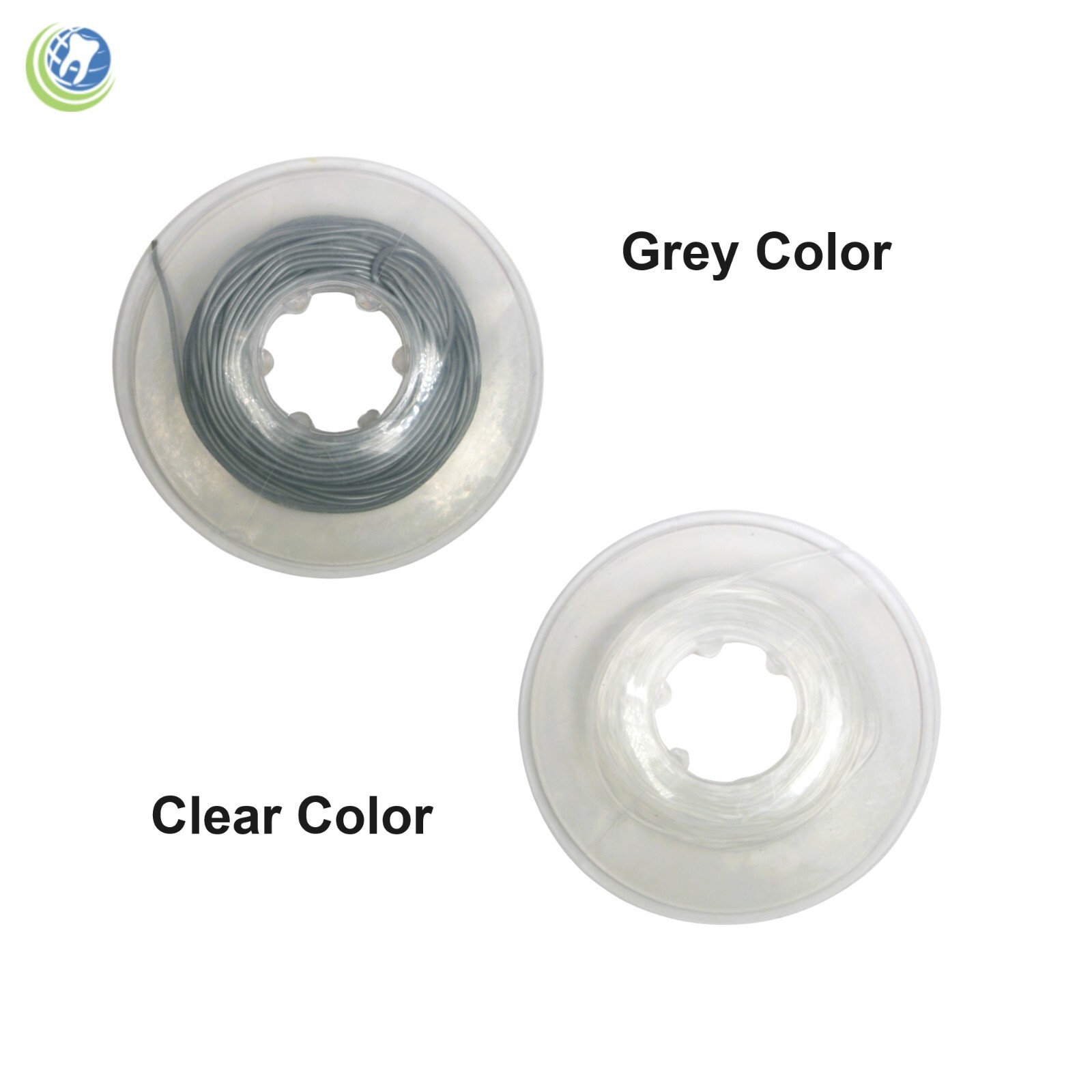 Dental Orthodontic Elastic Power Thread Roll 25Feet 0.030″ Clear or Gray