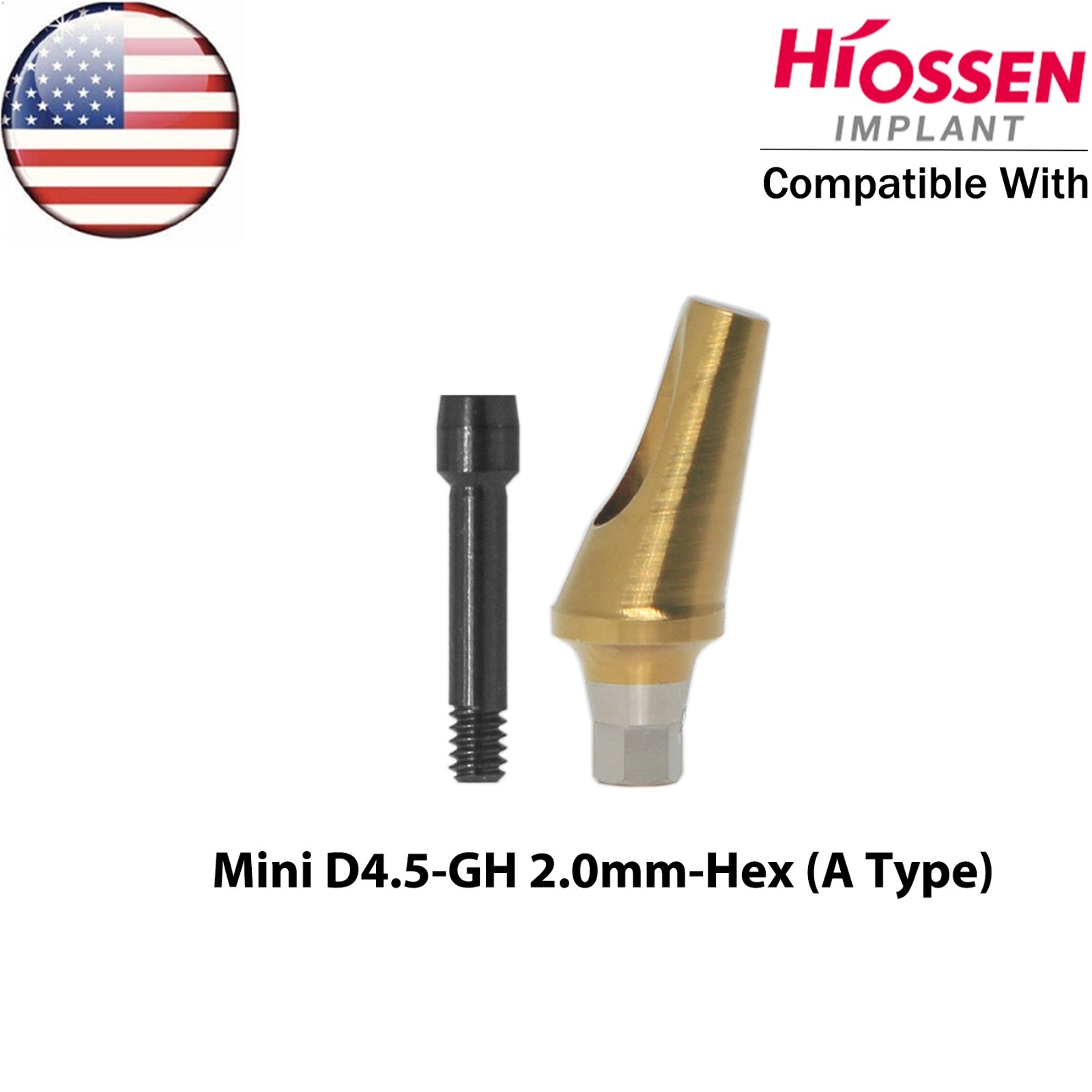 US Dental 17° Angled Anatomic/Straight Transfer Abutment Fit Hiossen Osstem M/R