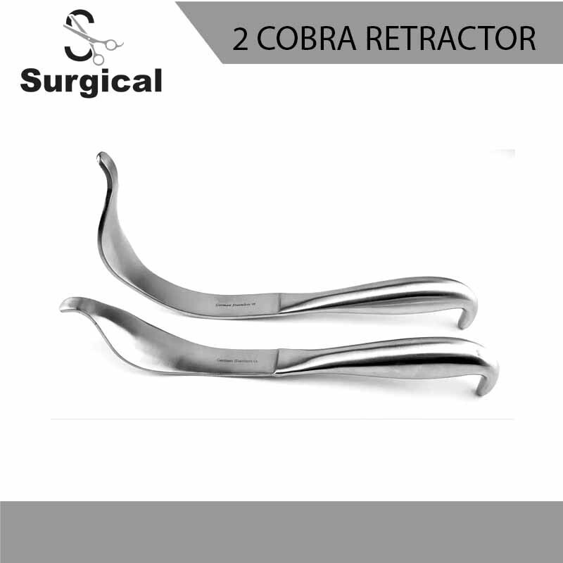 Set of 2 Cobra Retractors Serrated Tip | Orthopedic Surgical Instruments