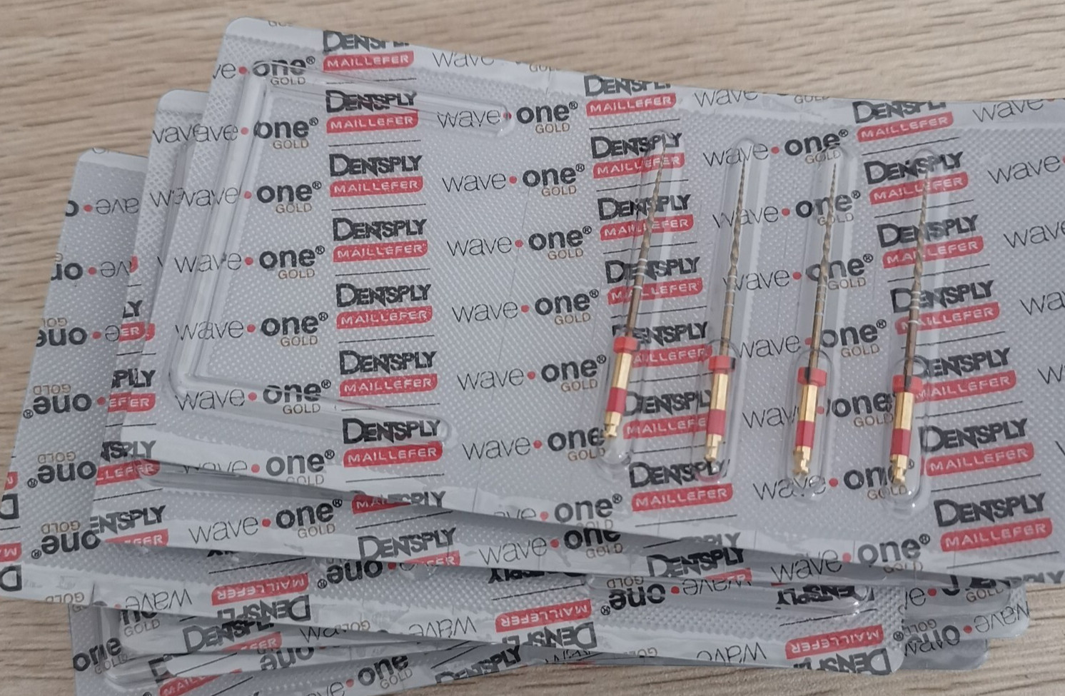 8Pk Waveone Gold Wave One Primary Red Endodontic File Root Canal Dentsply 25mm