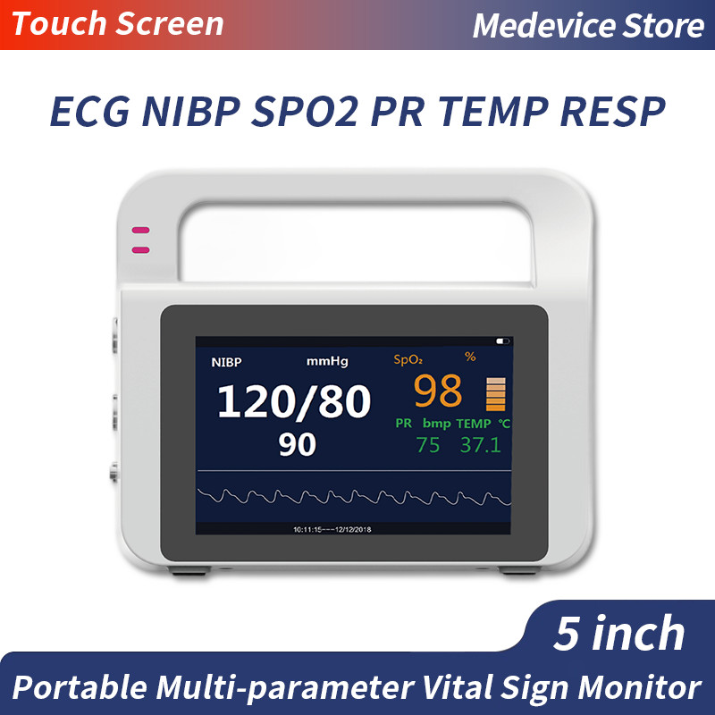 5 Inch Touch Screen Portable Multi-parameter Medical Patient Monitor