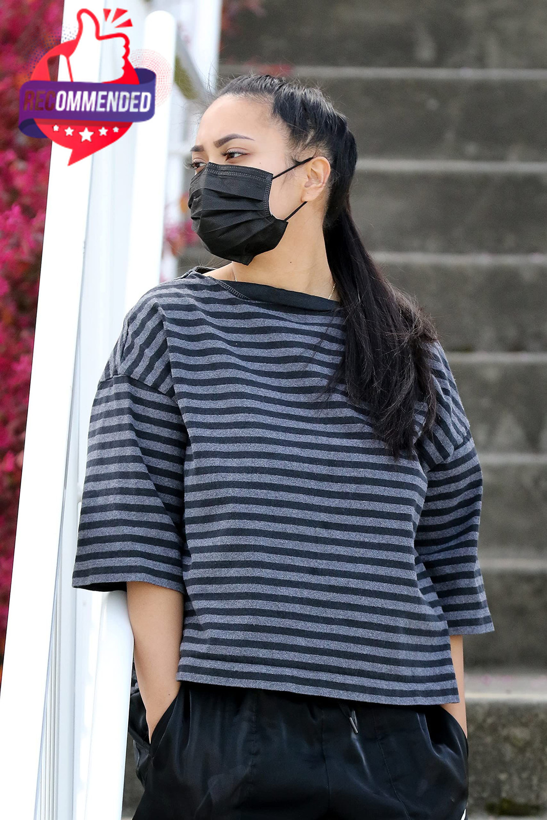 Carbon Black Disposable 4‑Ply Face Masks Elastic 50 Pack Single Unit Set