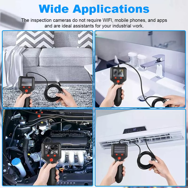 Endoscope Camera with Light, 1080P HD Borescope with 8 Adjustable Lights, IP67
