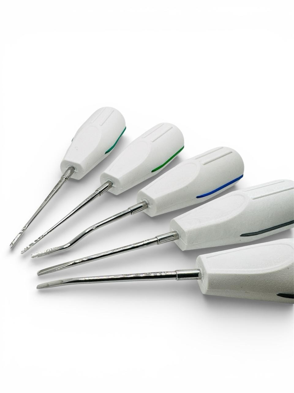 5PCS Dental Root Elevator Set Tooth Extraction Oral Surgery Tools White Handle