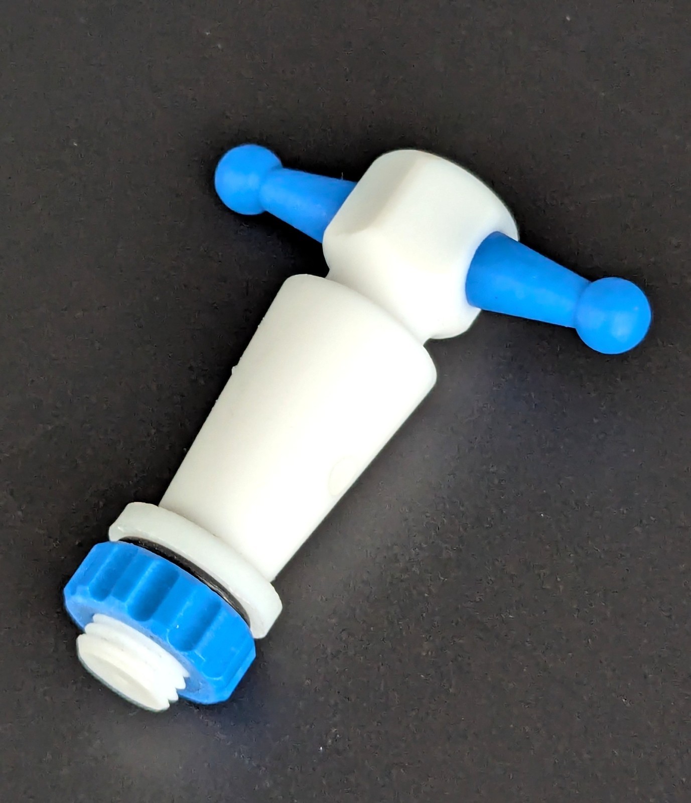 PTFE Straight Bore Stopcock Plug Assembly, 3 mm Plug Bore, Size 12/28, O-Ring
