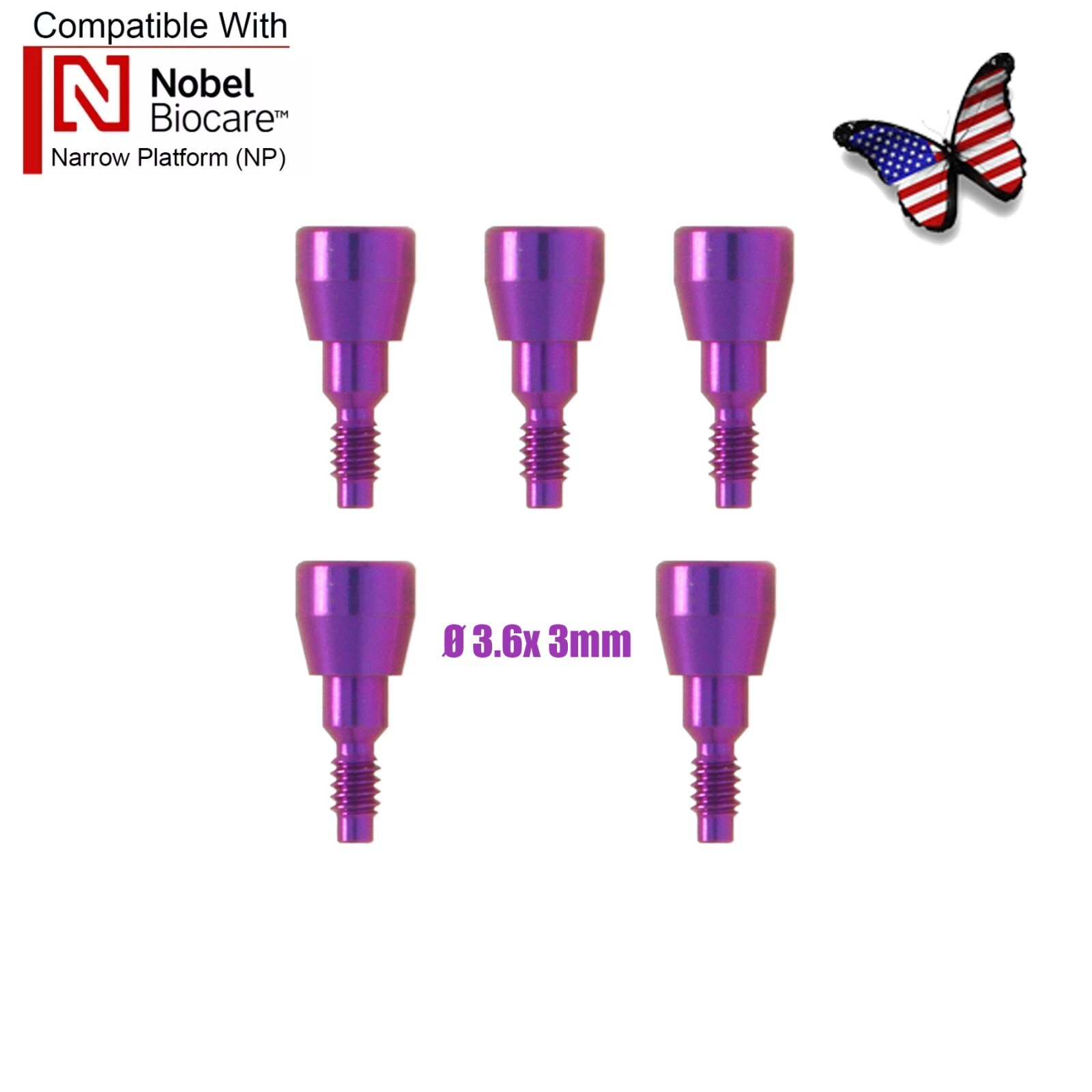 US For Nobel Biocare Healing Abutments/Impression Coping Open Closed NP/RP Tray