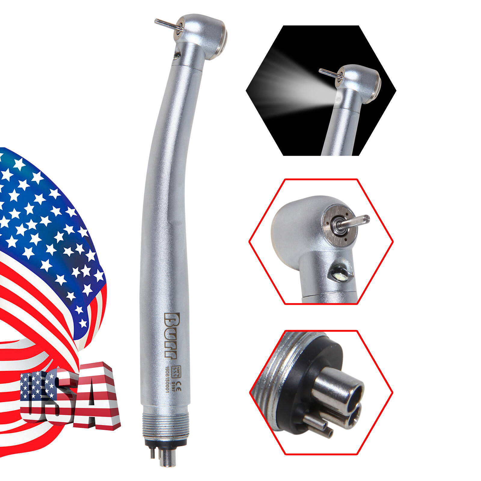 NSK Style Dental Fiber Optic LED E-generator high speed handpiece 4HOLE/2HOLE