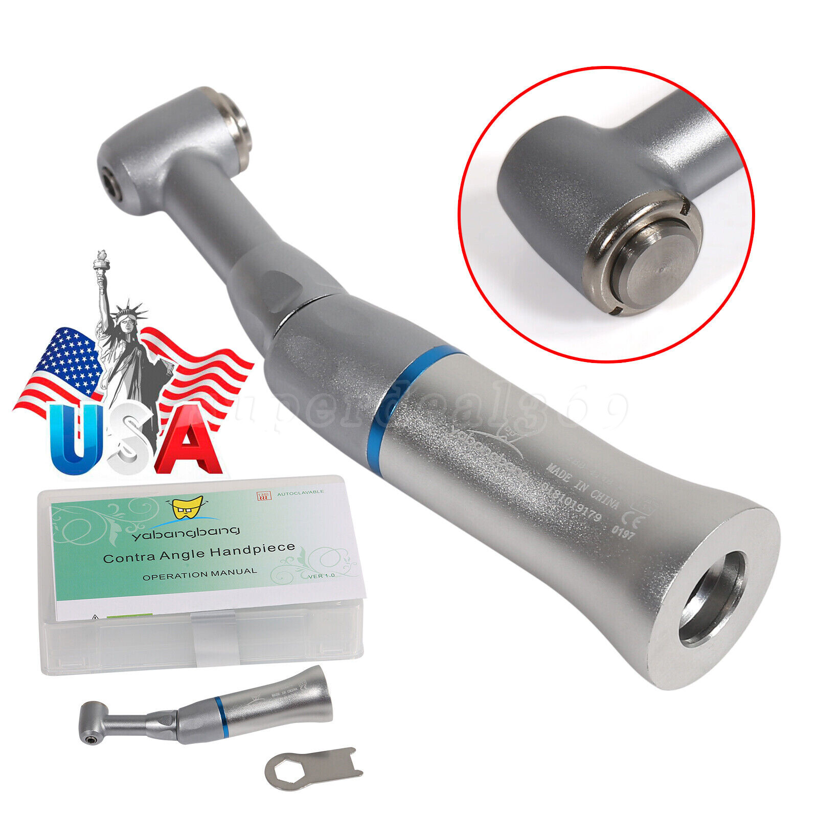 Dental 20:1 1:5 1:1 Contra Angle Straight Nosecone Handpiece Low Speed TO