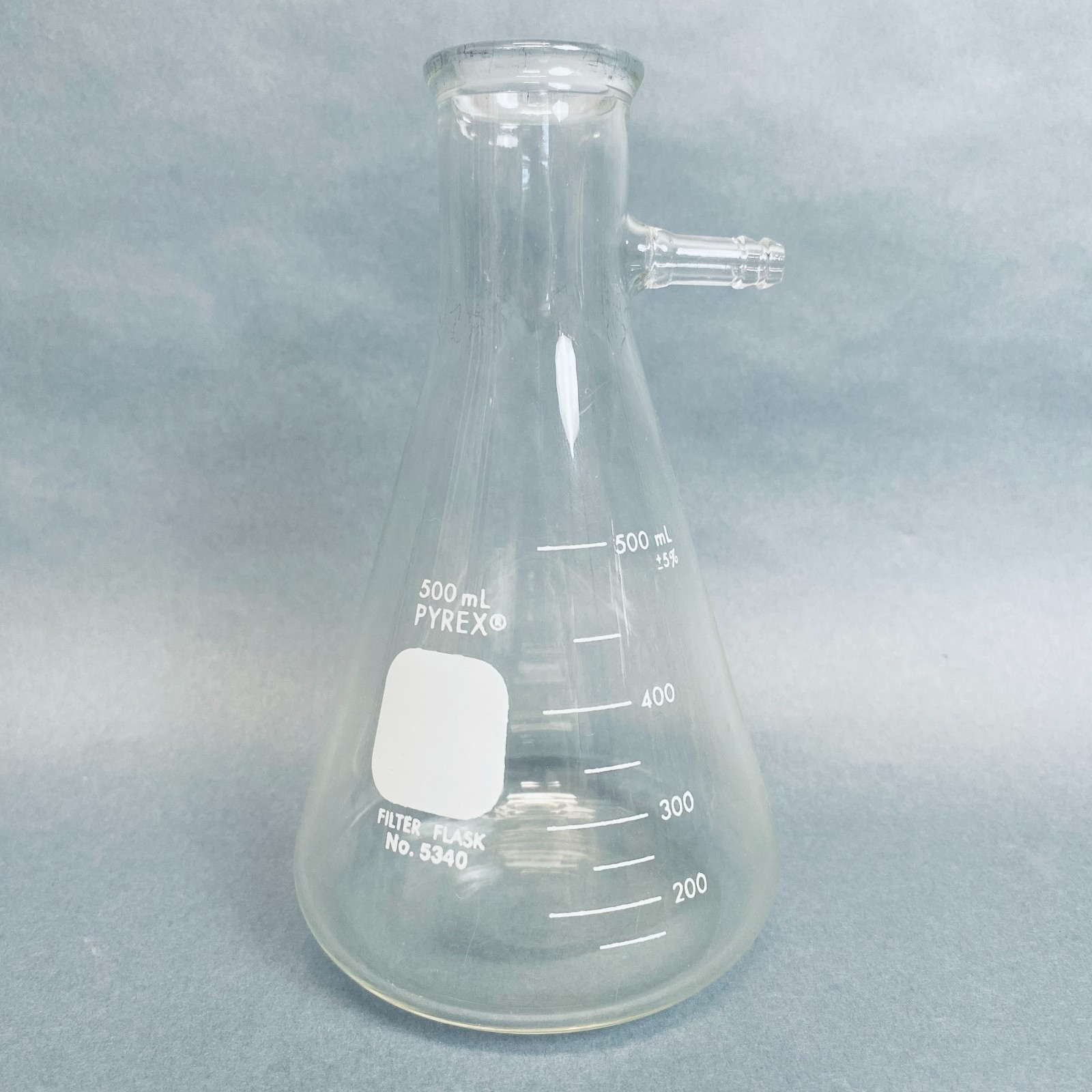 PYREX 500 ml Heavy Wall Filtering Flask with Sidearm Tubulation – Lot of 3 Flask