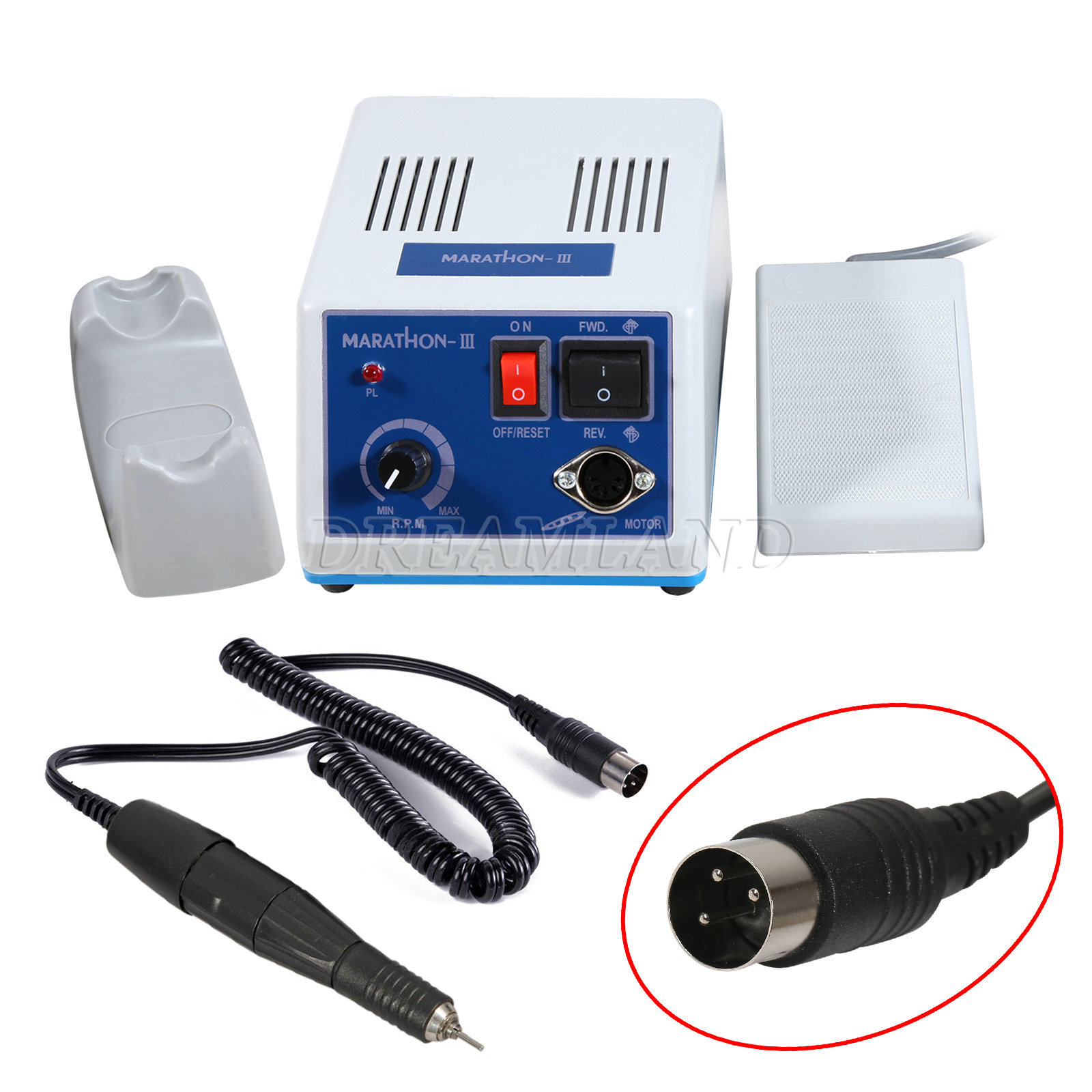Dental Lab Marathon MicroMotor N3 WITH 35K RPM Polishing Handpiece USA Plug