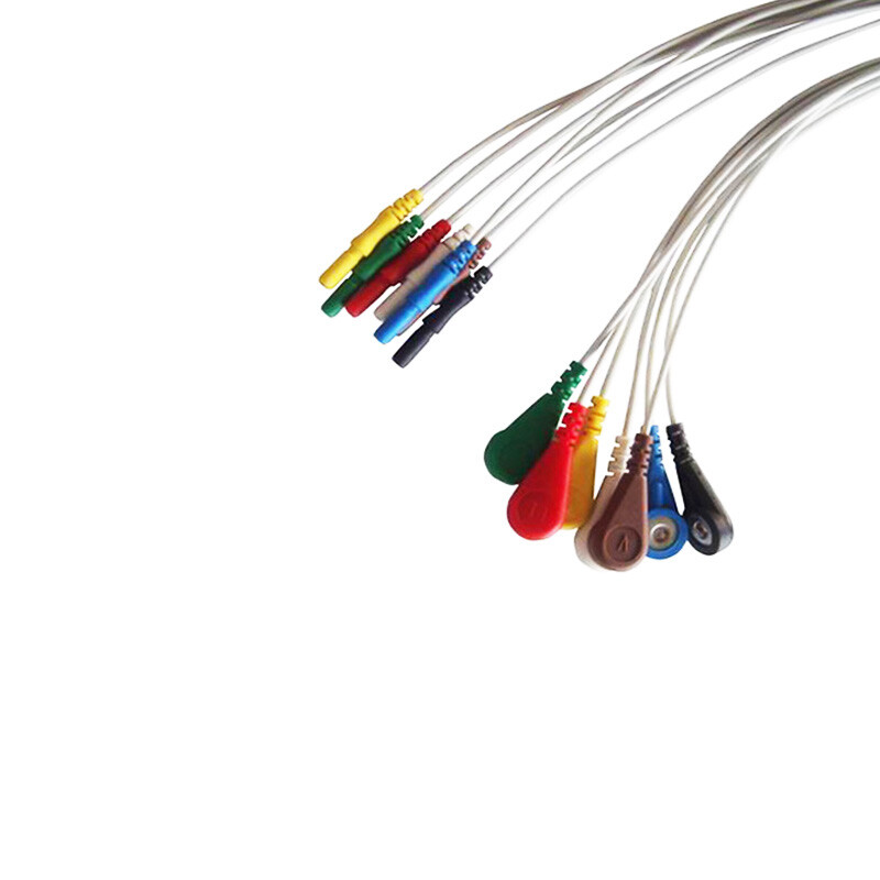 ECG Holter Cable 7-lead EKG Snap wire for Patient Monitor。DIN1.5mm