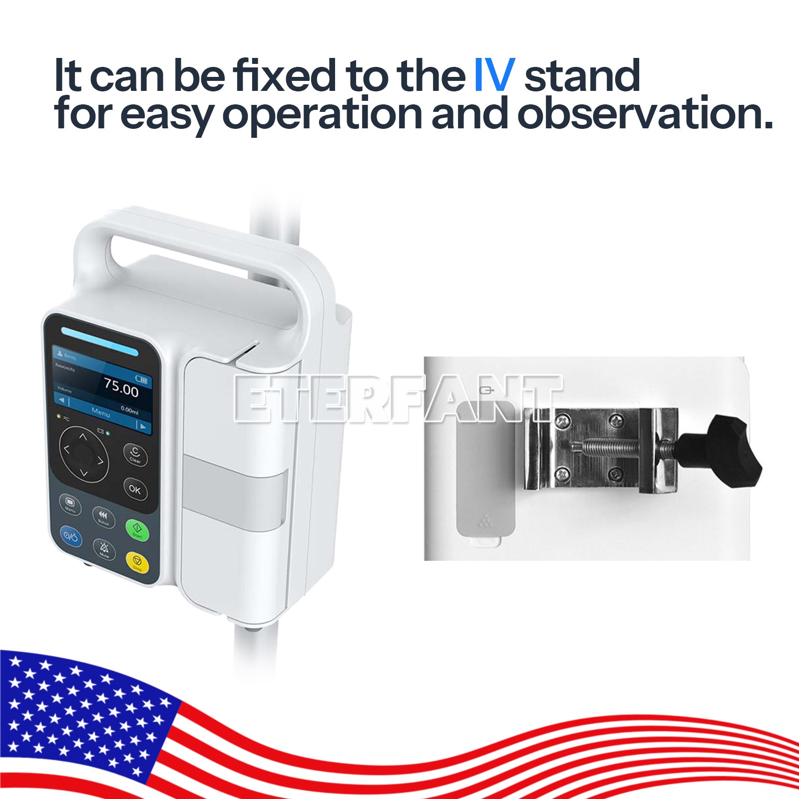 Adjustable Infusion Pump/Syringe Pump Built-in Battery Alarm for Medical Lab Use