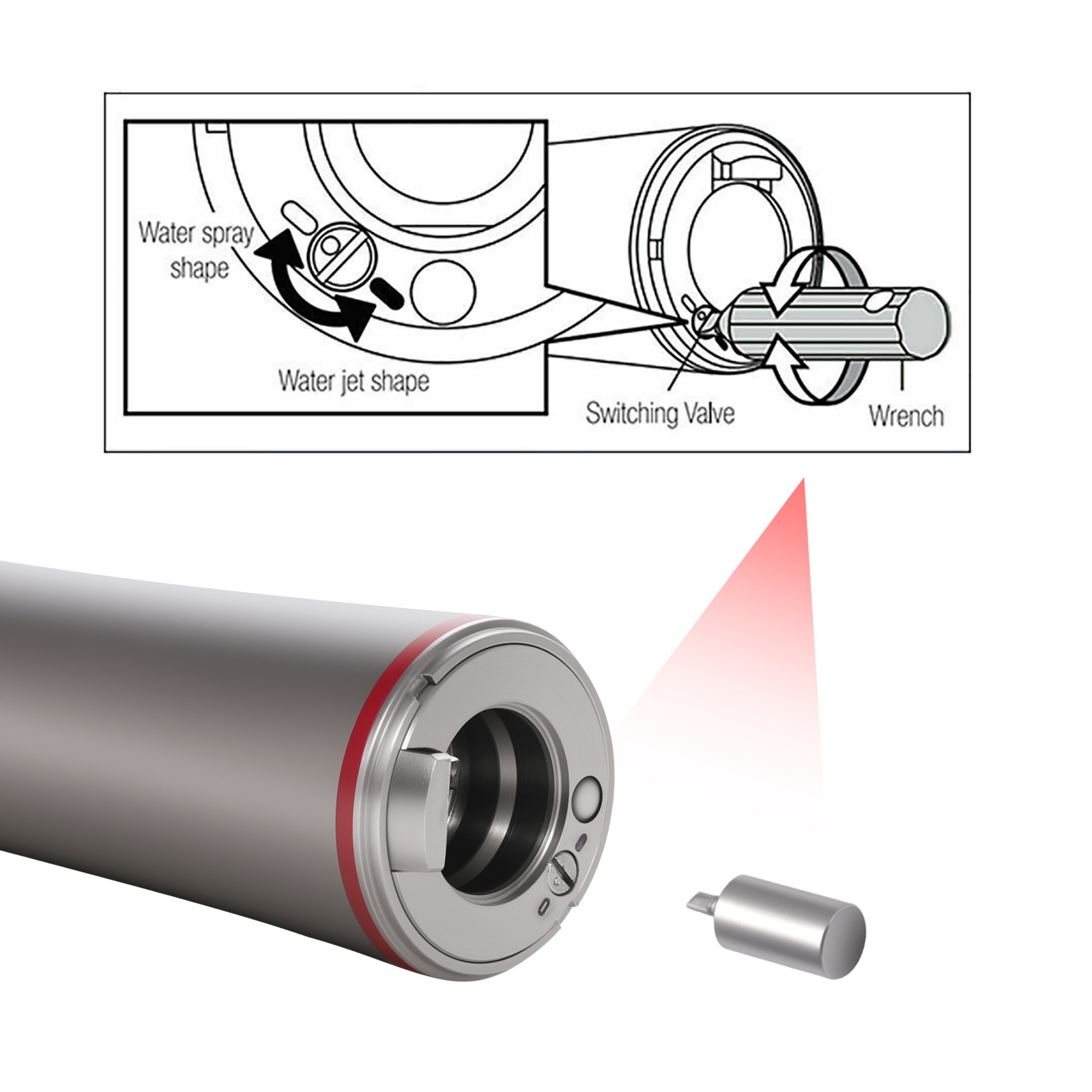 abdent 45° Electric Contra Angle LED Optic 1:4.2 Handpiece Ceramic Ball Bearing
