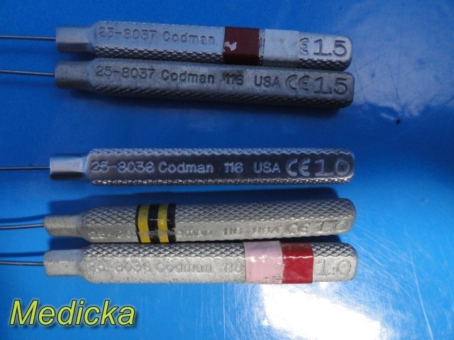 Lot of 14 Codman Garrett Dilators – 1mm / 1.5mm / 2mm / 2.5mm ~ 38481