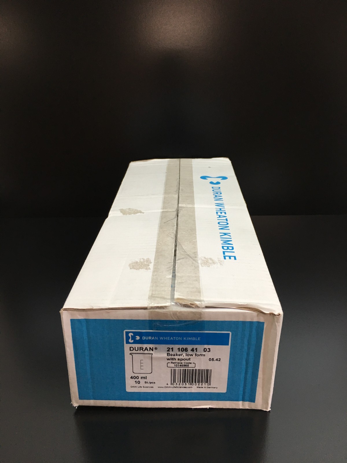 Duran Wheaton Kimble Cat No 211064103 Duran Beaker Low Form With Spout 400mL