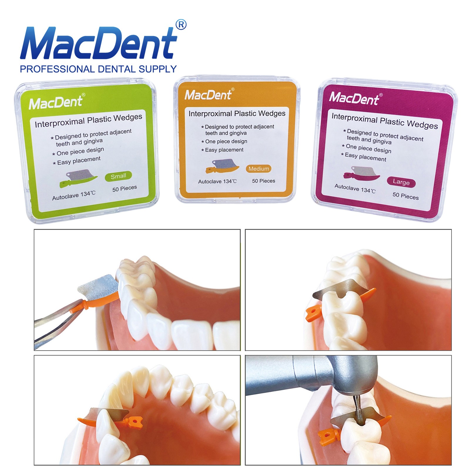 Dental Wedges Tooth Gap Wedge Diastema Fender Guard Fits Dentsply Palodent V3