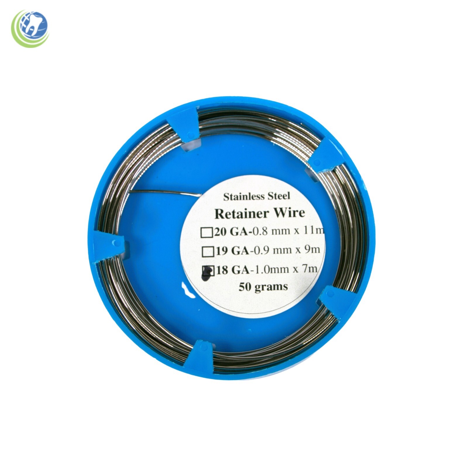 Dental Orthodontic Spooled Retainer Wire 18ga 1.0mm X 7m 50gr Stainless