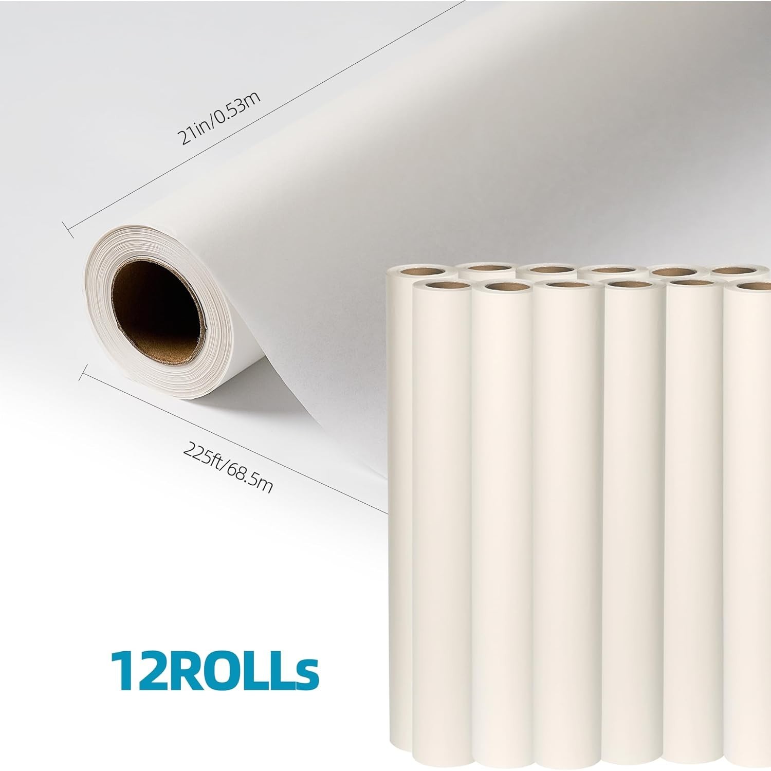 Exam Table Paper – New Upgrade Barrier Protection, 21″ x 225ft, Smooth White …