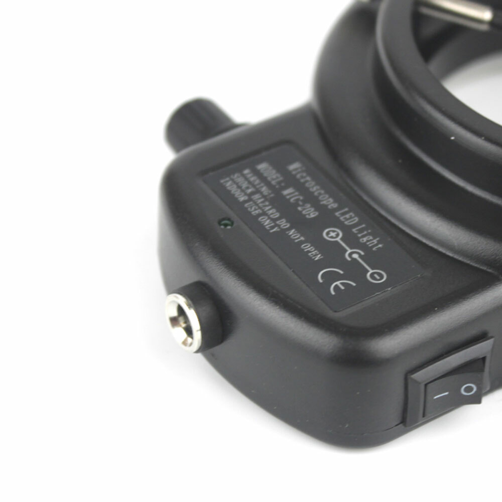Adjustable 144 LED Bulbs Microscope Ring Light Illuminator Lamp US Plug #SH