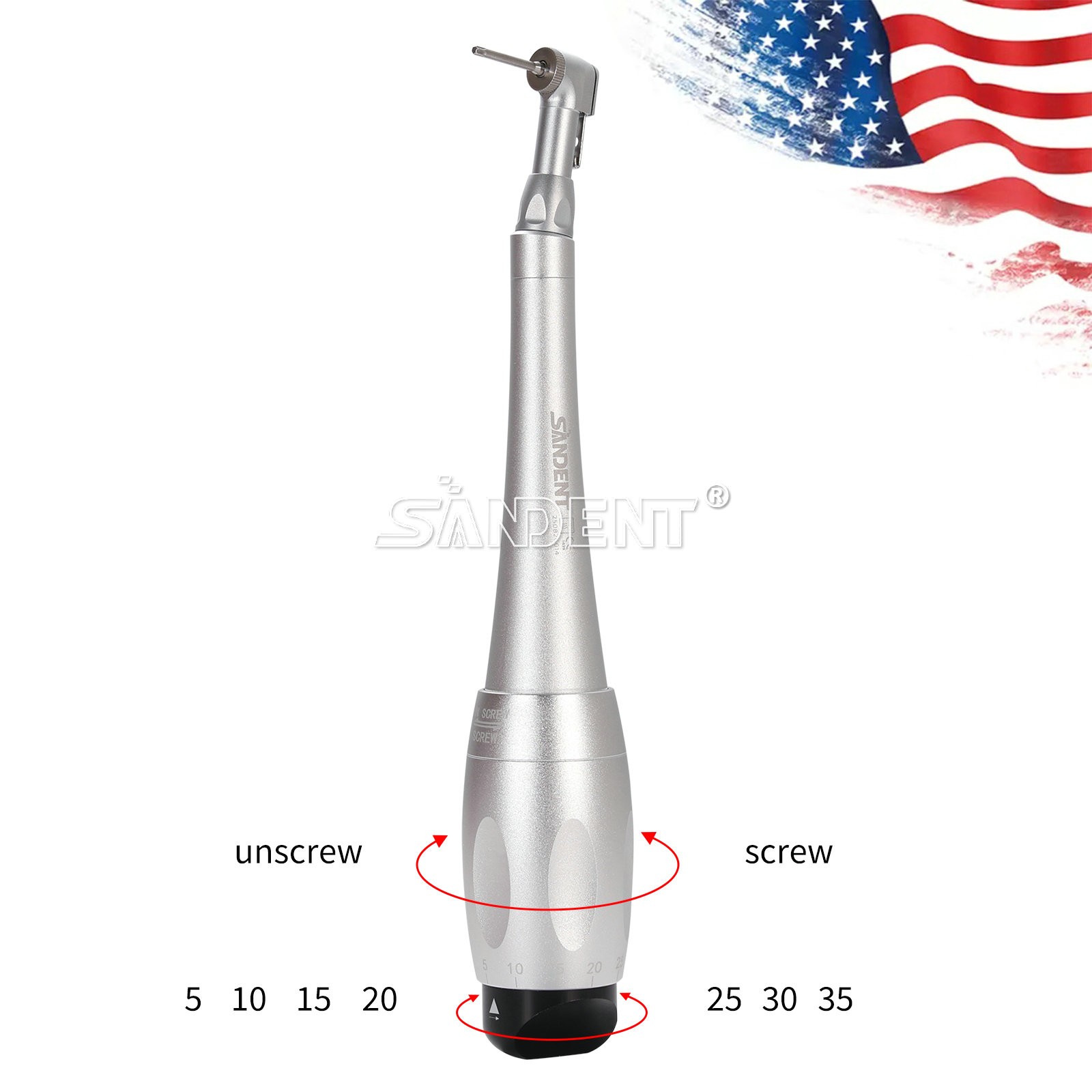 SANDENT NSK Style Dental High Speed Turbine Handpiece Push Button 4 holes SALE!