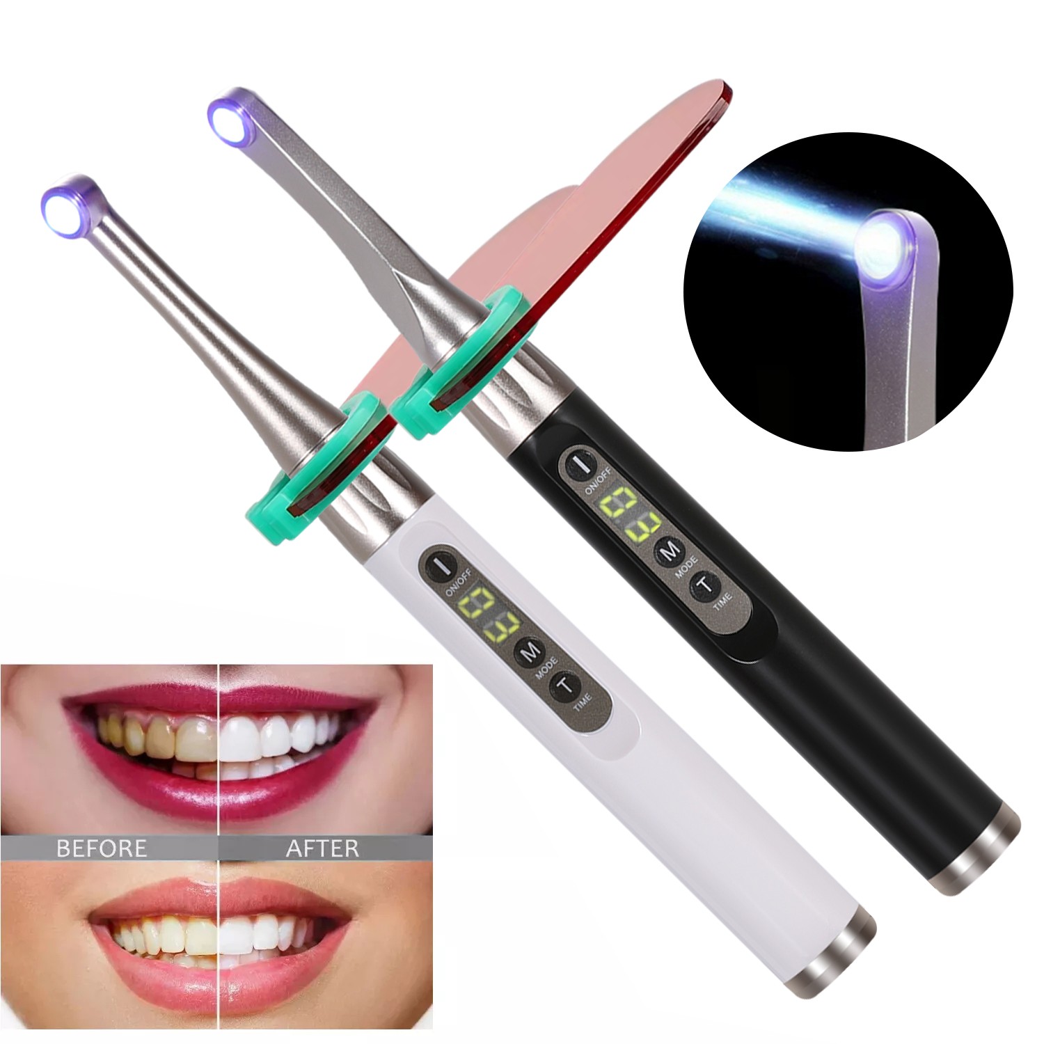 Cordless Dental LED Light Cur Lamp Metal Head 1S LED Curing Light Photopolymer