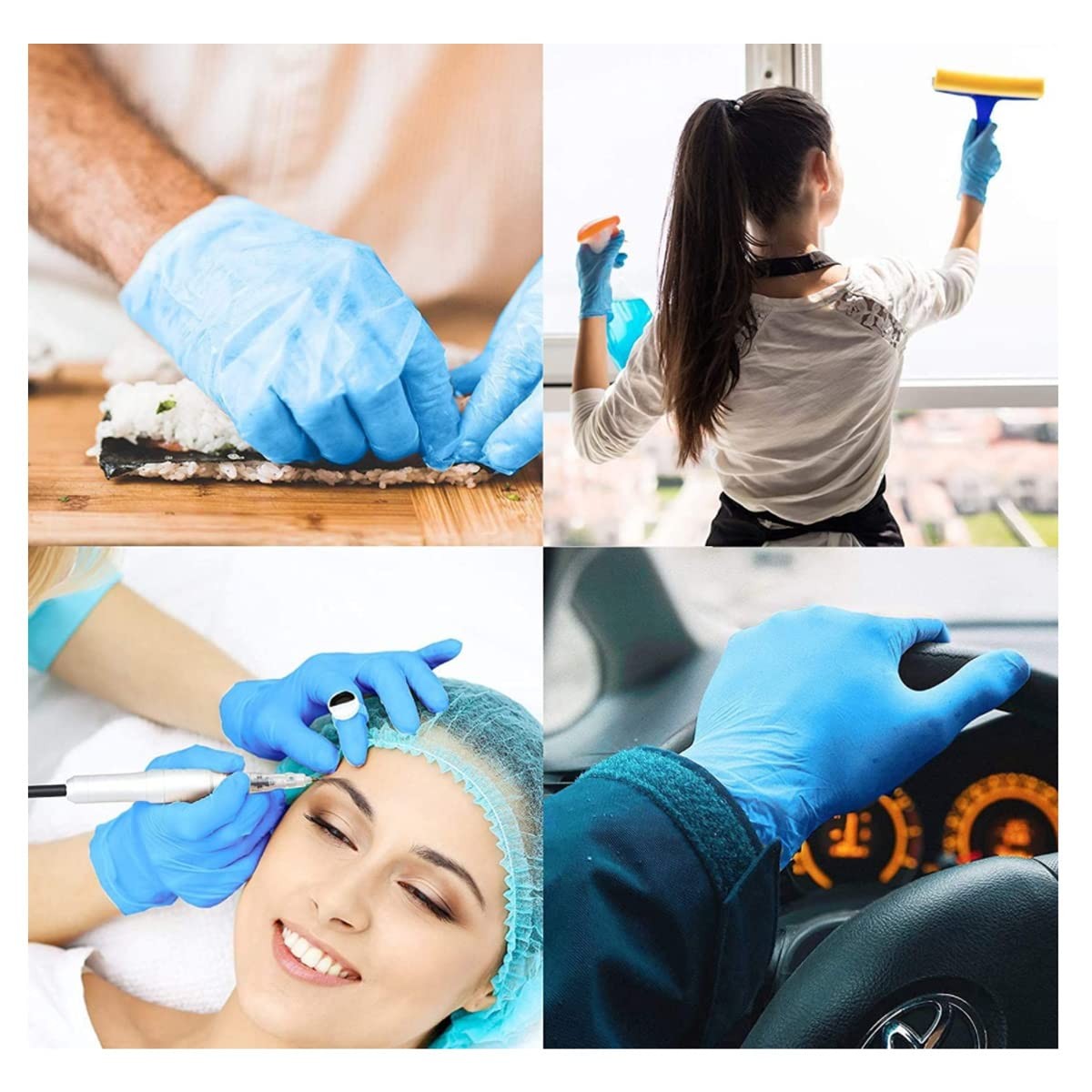 Basic 1000 Pack BMPF-3002 Medium Vinyl Exam Gloves – Latex-Free & Powder-Free