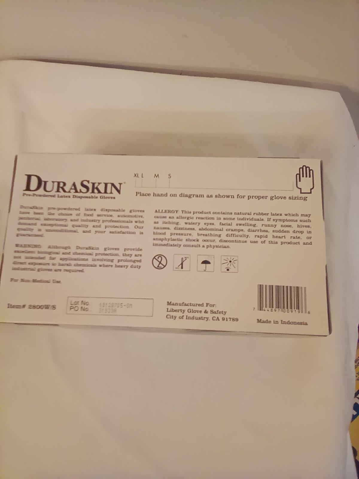 Duaskin pre-powered latex disposable gloves 100 ct item # 2899W/S small NWOT