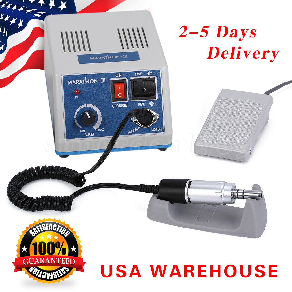 USA Dental Lab Marathon Electric Micromotor N3 /35K RPM Motor Handpiece /Kit