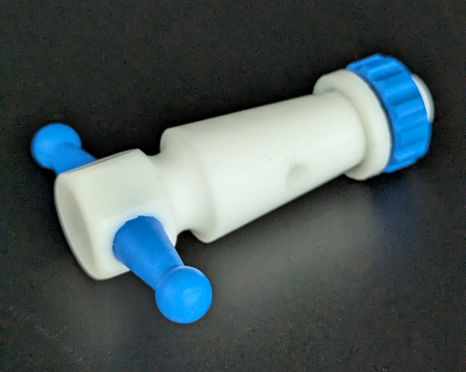 PTFE Straight Bore Stopcock Plug Assembly, 3 mm Plug Bore, Size 12/28, O-Ring