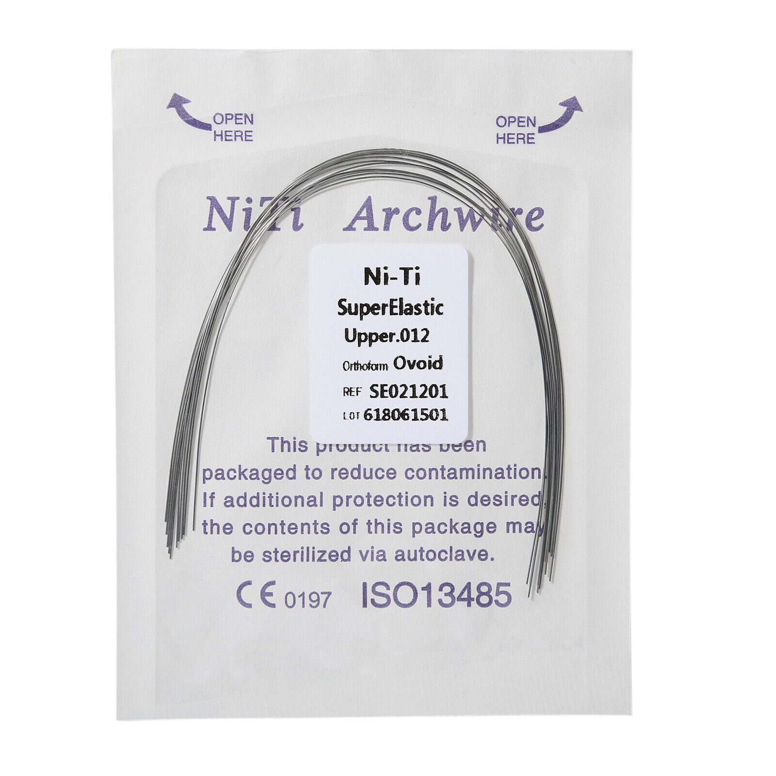 Dental Orthodontic Arch Wire Super Elastic Niti/SS Curve Round Rectangular Ovoid