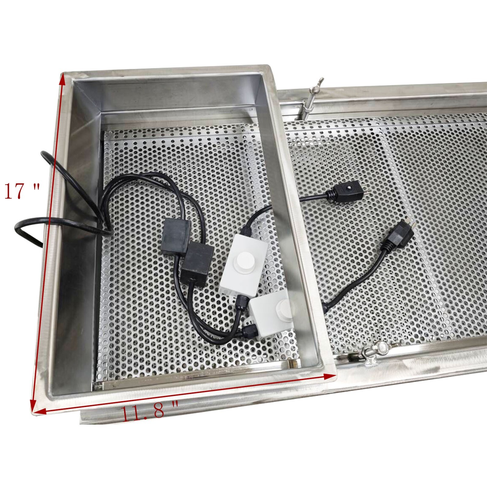 Double Layers Linear Vibrating Screen Sifter 6mm&3mm Sieve Screen Shaker 110V