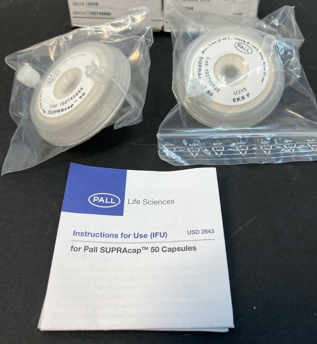 Pall Filter Capsule Supracap 50 Single Layer Total of 2 Filters