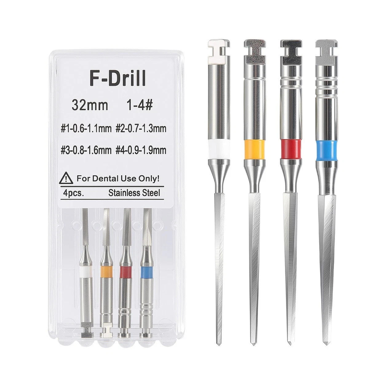 Dental Endodontic Root Canal Fiber Post Drill 1.1mm 1.3mm 1.6mm 1.9mm Fit Rely X