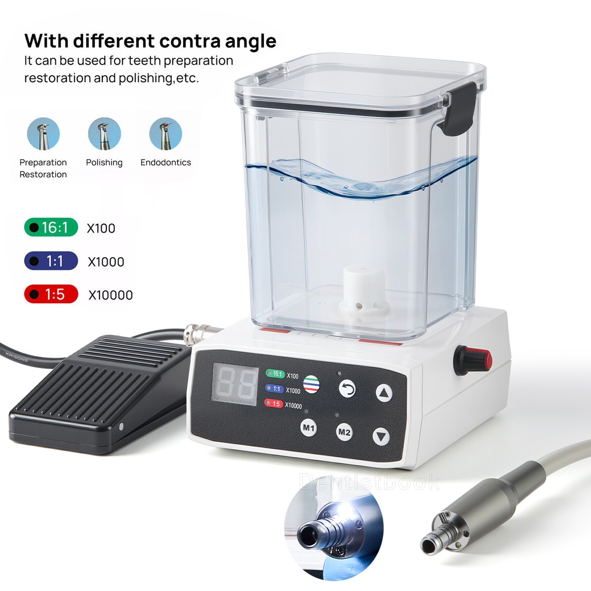 AZDENT Dental LED Electric Motor System Micromotor with Water Tank For Practice