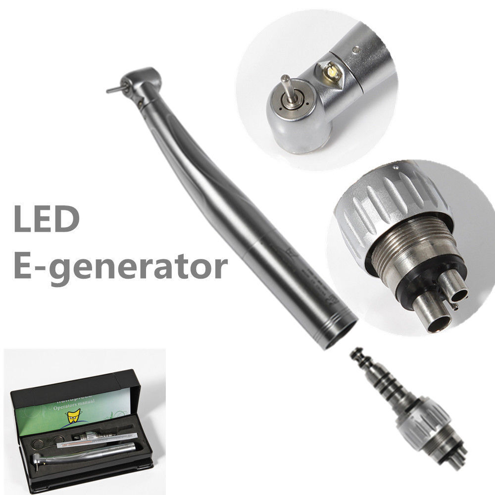 KAVO Style Dental LED E-generator Fiber Optic High Speed Handpiece+4Hole Coupler