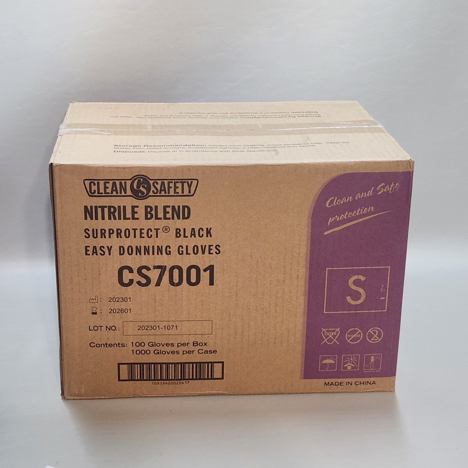 Surprotect Nitrile Blend Black Easy Donning Gloves – CASE OF 1000 CS7001 SMALL