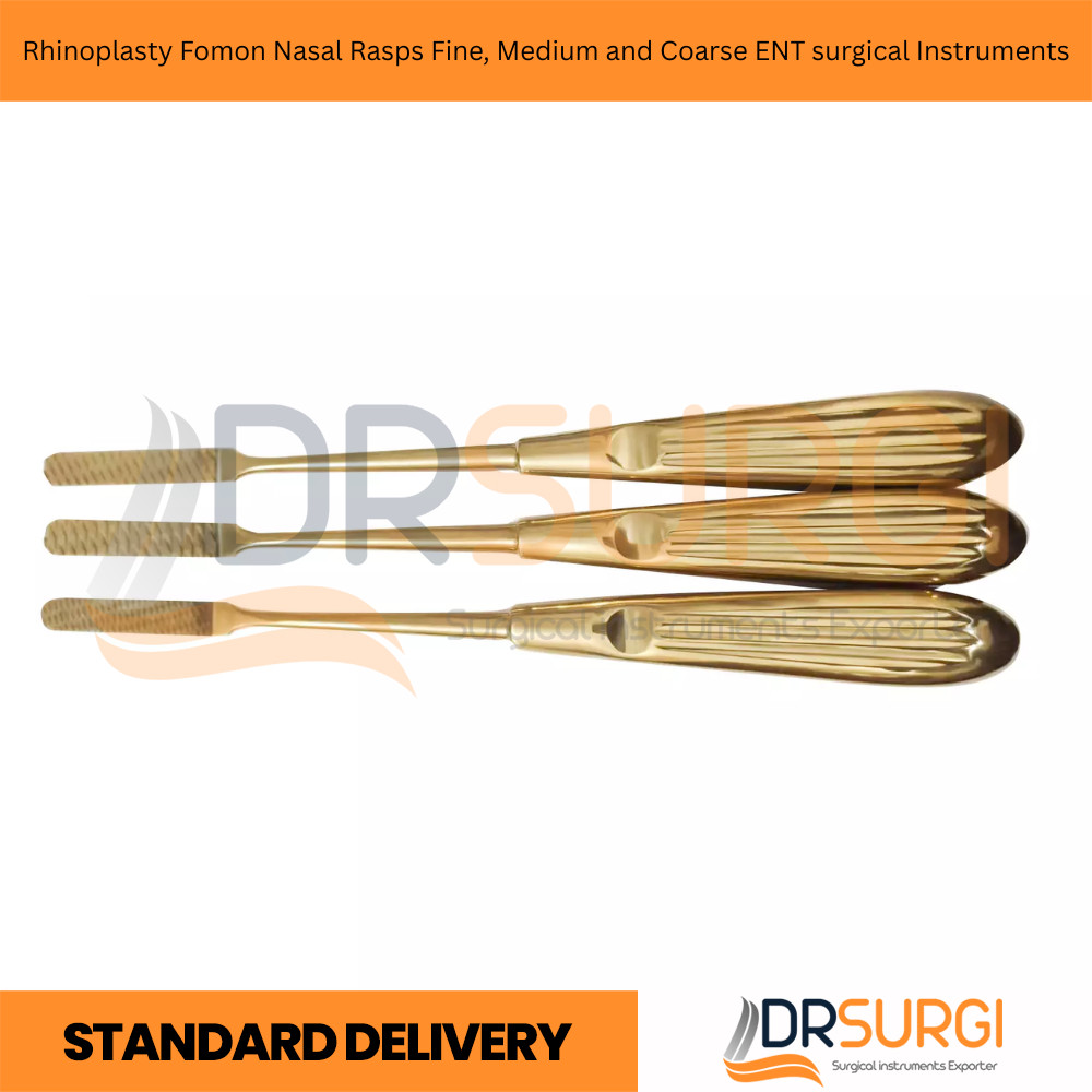 Rhinoplasty Fomon Nasal Rasps Fine, Medium and Coarse ENT surgical Instruments