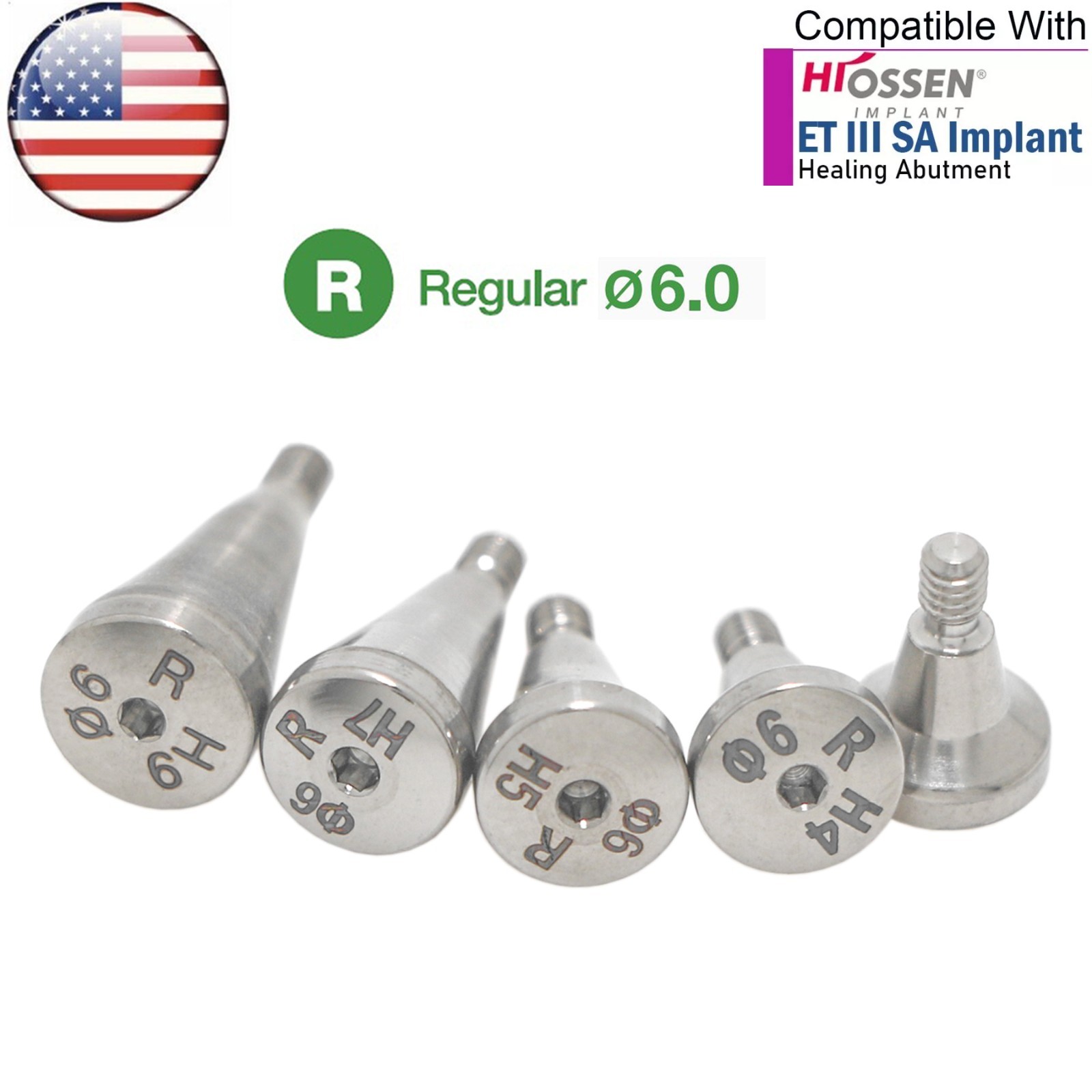 US Dental Healing Abutment Caps Regular Cover Screw For Osstem Hiossen ET