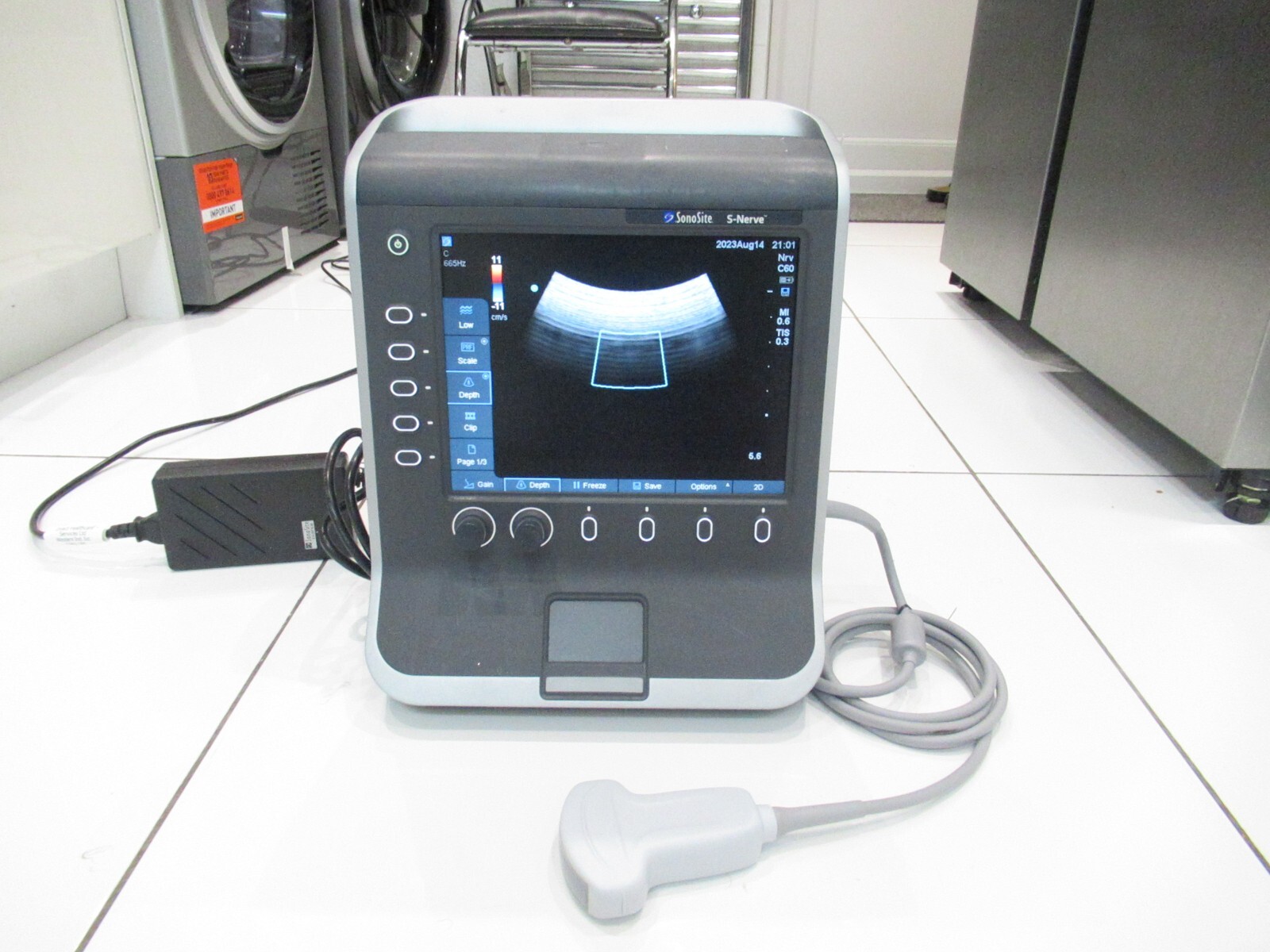SONOSITE S-NERVE ULTRASOUND CARDIAC IMAGING C60X/5-6 MHz CONVEX TRANSDUCER PROBE