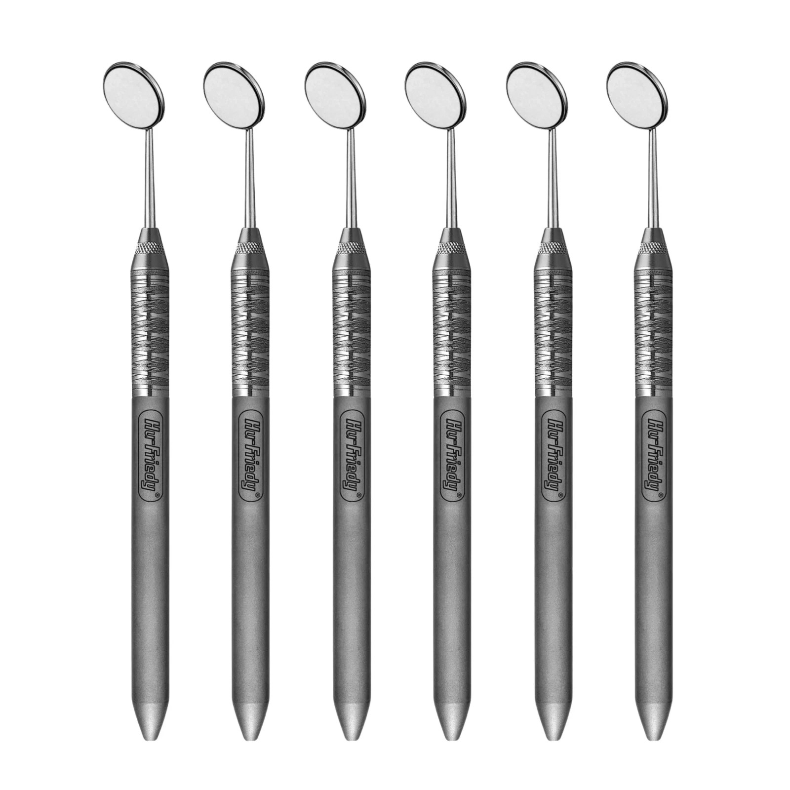 6X Hu-Friedy MH6 Handle With Single Side Dental Mirror MIR4 Complete Set