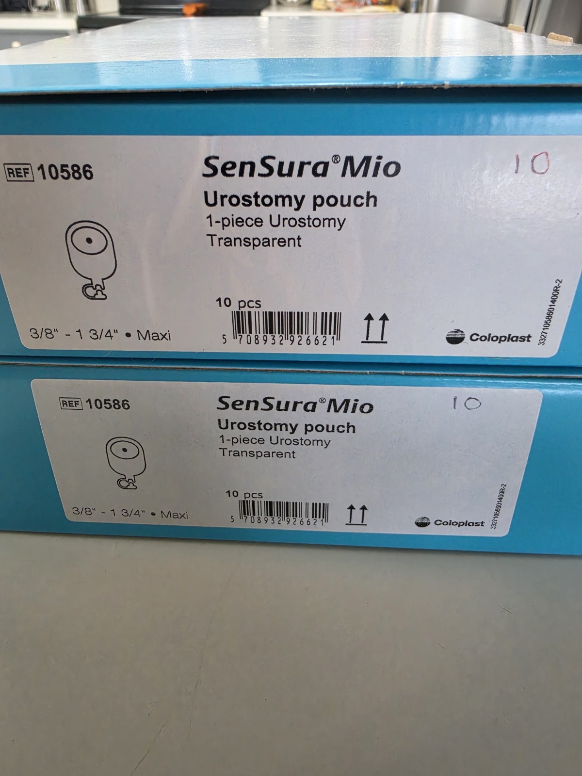 Coloplast SenSura Mio 10586 1-Piece Urostomy Pouch Cut-To-Fit Flat Wafer 2 Box