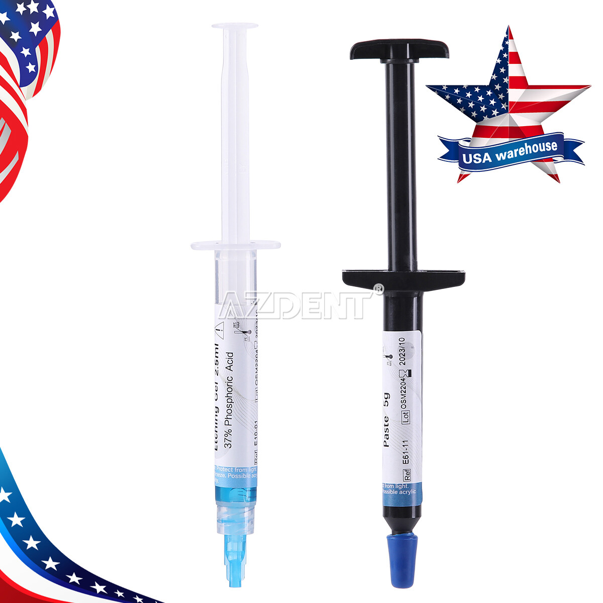 Dental Orthodontic Cure Light Composite Resin Adhesive Blue Glue Kit