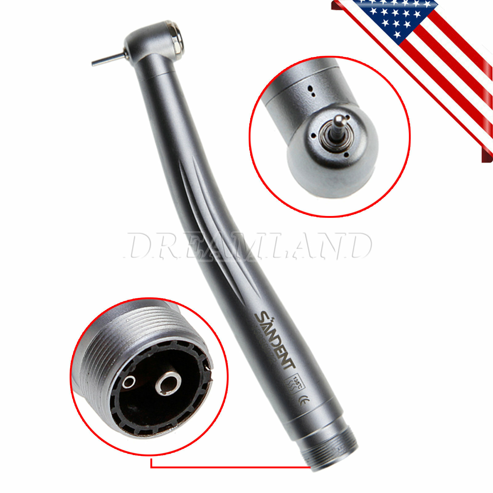 Turbina NEW Dental High Speed Handpiece Clean Head Push Button 2-H STNABB