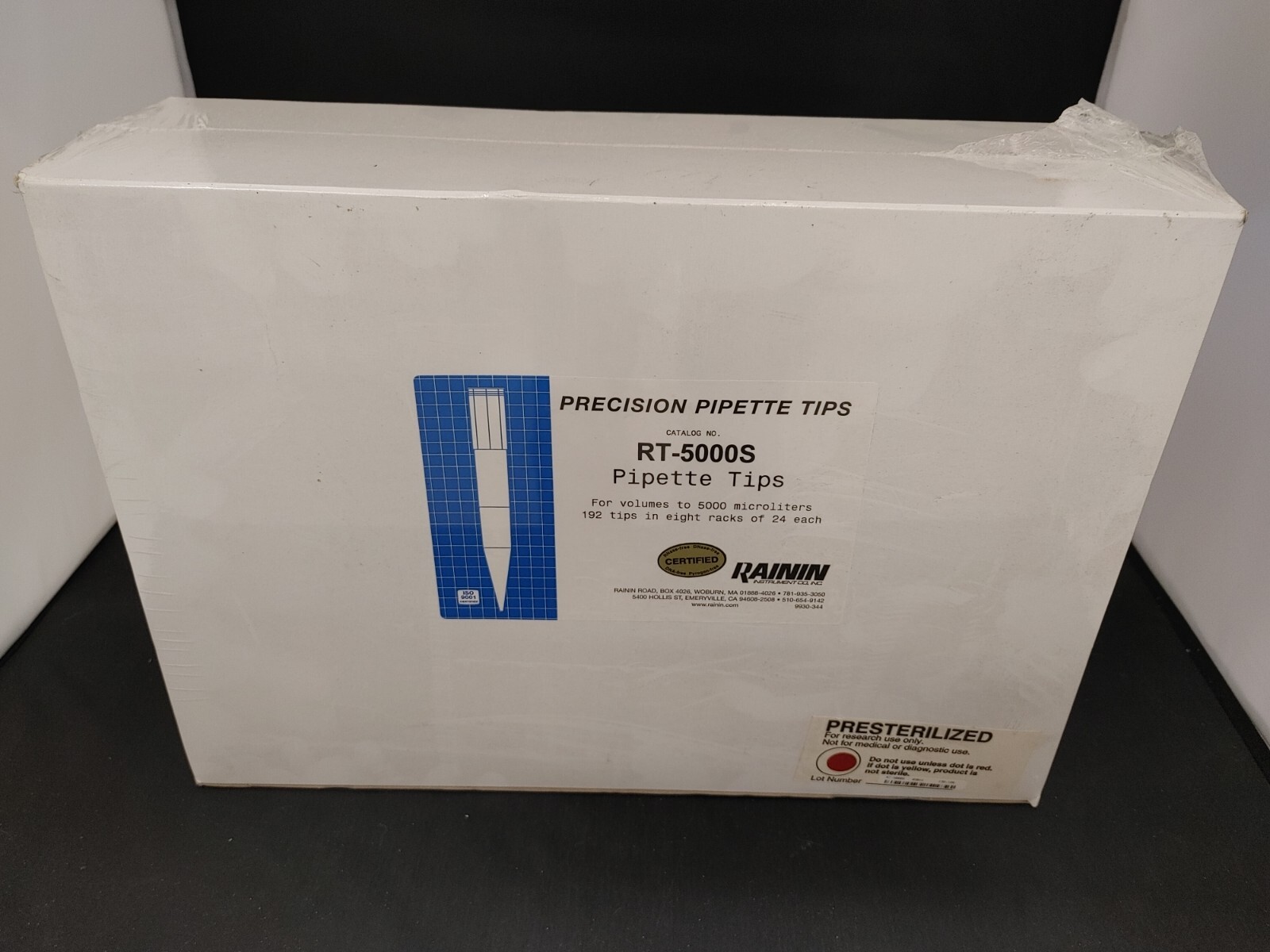 Rainin Precision Pipette Tips RT-5000S 192 Count