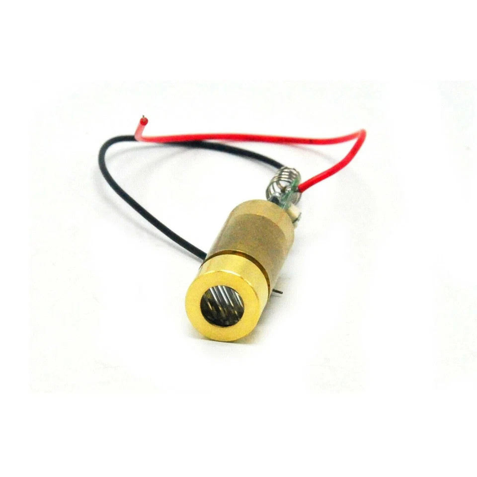 1pcs Line 100mW 532nm Green Laser Diode Module Brass 3.7V-5V Driver Cable
